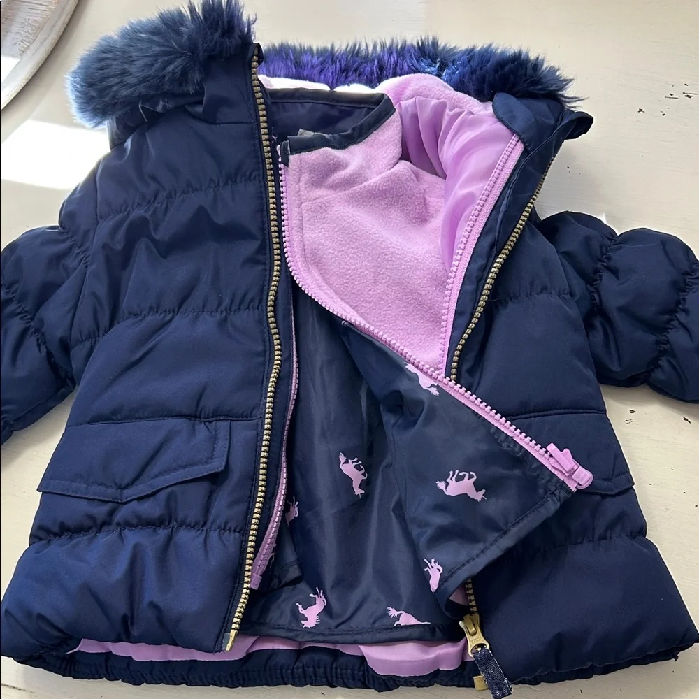 Oshkosh four in one baby girl, hooded coat size 12 months